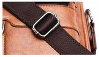 Bolso De Hombro Para Hombre De Cuero Vintage Lujo Bolso Mensajero Casual Bandolera Pequeña Bolso De Negocios Estilo Vintage - details 15