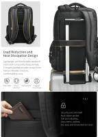 Mochila de viaje con garantía de vida para hombre, bolsa para ordenador portátil de 15,6 pulgadas, impermeable, esc - details 5