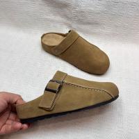 Zapatos Plataforma Retro Mujer 2025 Nueva Primavera Casual Versátil Lazy Nubuck Bolsa Cabeza Media Zapatilla - details 12