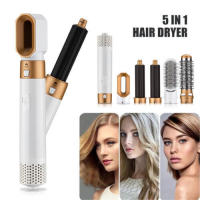 Rizador de pelo eléctrico profesional 5 en 1, cepillo de hierro rizador, peine de aire, estilizador - details 3