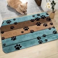 Alfombra de Franela para Mascotas de Secado Rápido Absorbente, Resistente a Manchas, Antideslizante para Perros y Gatos Entrada de Puerta - details 3