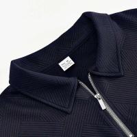 24 polos informales sueltos de manga larga con cuellos y cremalleras, adecuados para la moda masculina transfronteriza en otoño - details 14