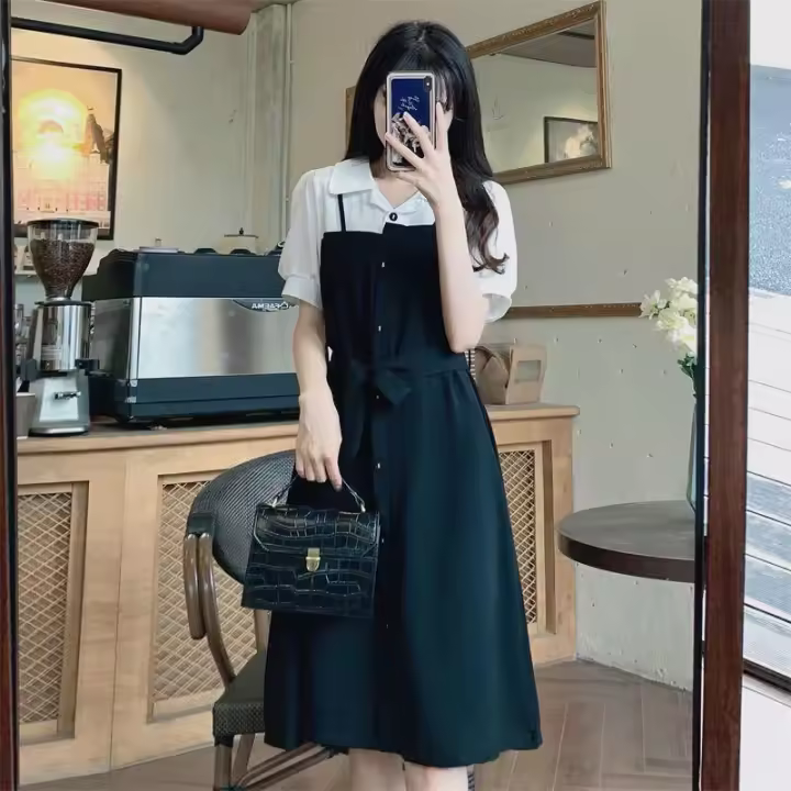 Vestido elegante de talla grande para mujer, nuevo estilo, Cheongsam mejorado, pintura de tinta Oriental, verano - 1