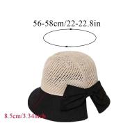 Nuevo protector solar en primavera y verano, moda para mujer, cubo de ocio, sombrero plegable con lazo para el sol, protección UV, gorra ancha para mujer - details 0