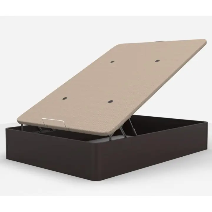 Canapé abatible de gran capacidad con esquinas redondeadas en madera, base tapizada 3D transpirable + 4 válvulas de aireación - 1