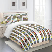Juego de ropa de cama de lino, edredón de tamaño completo de 3 piezas, Etíope, abstracto, bohemio, para asiento - details 9