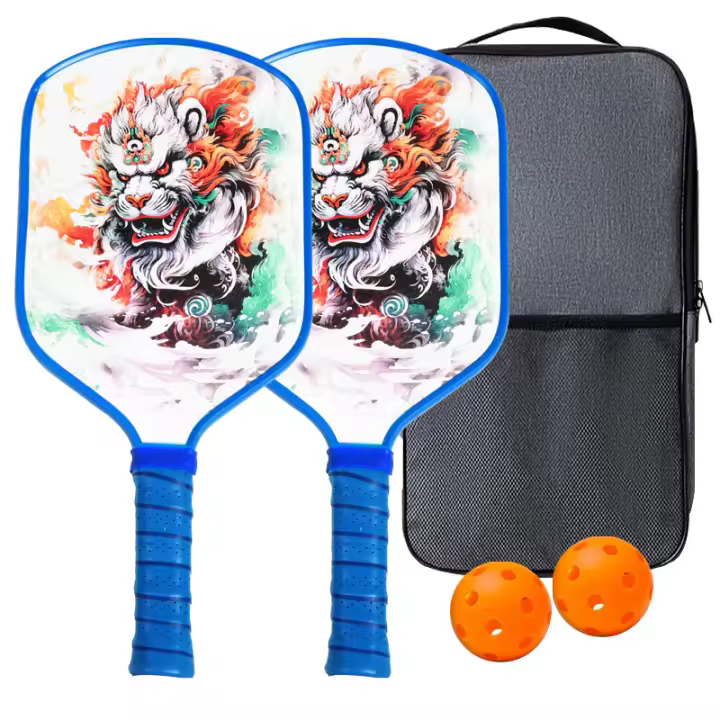 (Kit de 2 paletas de pickleball)Paleta de pickleball de fibra de carbono con núcleo de polímero de alto rendimiento - 1