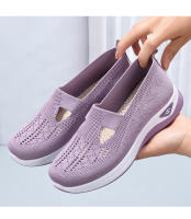 Zapatos de tenis deportivos transpirables de verano para mujer, zapatos planos casuales ligeros sin cordones, zapatos cómodos antideslizantes para caminar para mujer - details 11