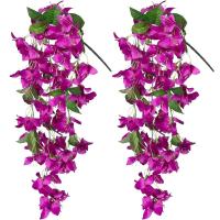 Bougainvillea Multicolor, flor Artificial, accesorios DIY, enredadera Floral realista, pétalos de seda, hojas verdes, flor falsa - details 8