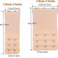 IMAXWAVE 2 Extensores de Ganchos Set de 3 (Blanco, Negro, Marrón)| Accesorio de Ampliador de Sujetador de Moda para Mujeres - details 1