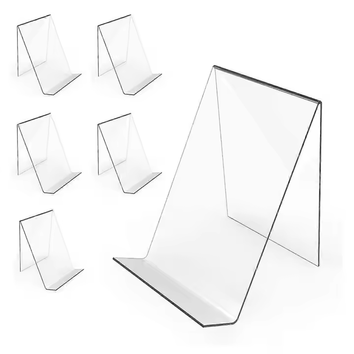 Soporte de Libro de Acrílico Transparente Paquete de 6 para Exposición de Cómics y Álbumes - 1