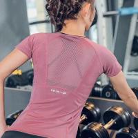 Ropa deportiva para mujer, ropa de Yoga, Camiseta deportiva para mujer, Top de talla grande, ropa deportiva para correr - details 4