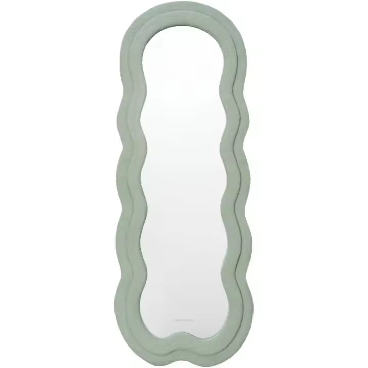 Espejo de pie de cuerpo entero, espejo de pie, espejo irregular, espejo grande, espejo de habitación, espejo decorativo de pared - 1