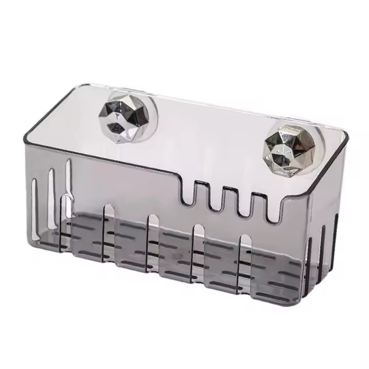 Estante para fregadero de cocina con ventosa, estantes de almacenaje para cocina montados en la pared, soporte de almacenamiento para ducha resistente sin perforaciones - 1