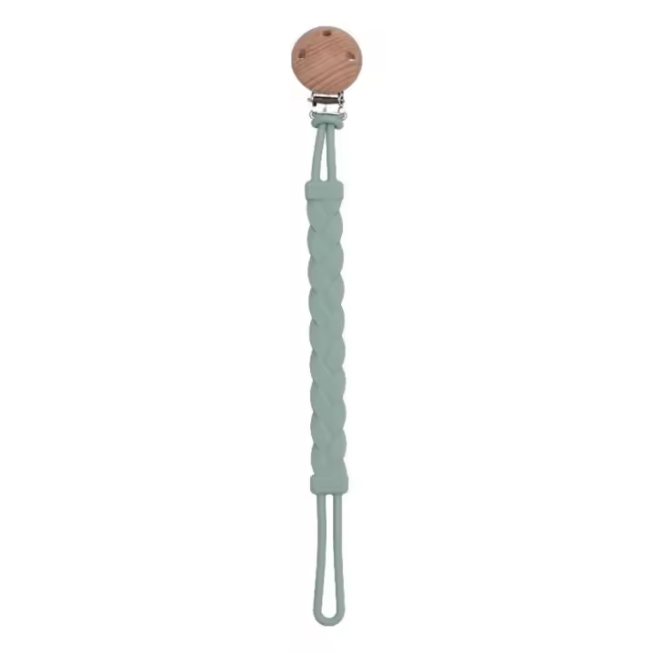 Clip de cadena de chupete suave para bebé, soporte de pezón portátil masticable Flexible, cuerda de cadena anticaída, silicona de grado alimenticio - 1