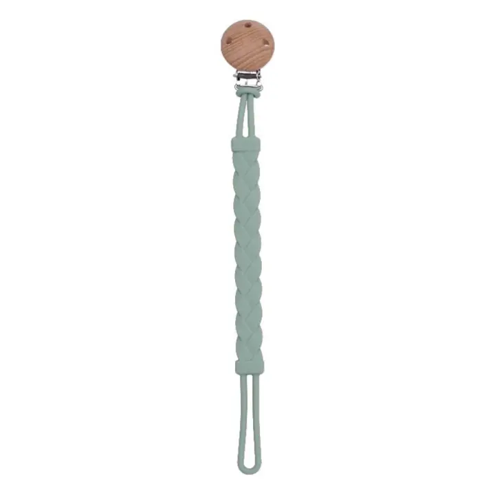 Clip de cadena de chupete suave para bebé, soporte de pezón portátil masticable Flexible, cuerda de cadena anticaída, silicona de grado alimenticio - 1