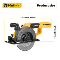 Sierra circular inalámbrica MELLWIN de 6 pulgadas sin escobillas 45 °   Máquina de corte multifunción con ajuste de ángulo para juego de pines de batería Makita de 18V - details 4