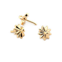 Perlas de latón de alta calidad con baño de oro de 18K, media perforación, para conectar dijes, tapas de perlas, accesorios para la fabricación de joyería DIY para mujeres - details 48