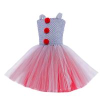 Vestido de Joker gris elegante, vestido, payaso espeluznante, ropa de Cosplay para fiesta de Carnaval para niños, disfraz de Halloween para niñas - details 14