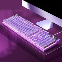 Eje mecánico USB con cable periféricos de computadora Teclado mecánico teclado para juegos teclado con cable teclado retroiluminado - details 1