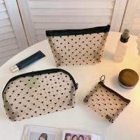 Neceser de viaje para mujer, bolsa de aseo de malla negra transparente, organizador de maquillaje, bolsa de lavado, pequeña y grande - details 3