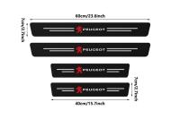 Protectores de Fibra de Carbono para Puerta de Coche, accesorio para Peugeot 208, 2008, 207, 301, 308, 408, 4008, 508, Rifter, Decoración para Estribos de Coche Pegatinas, 4 Piezas - details 1