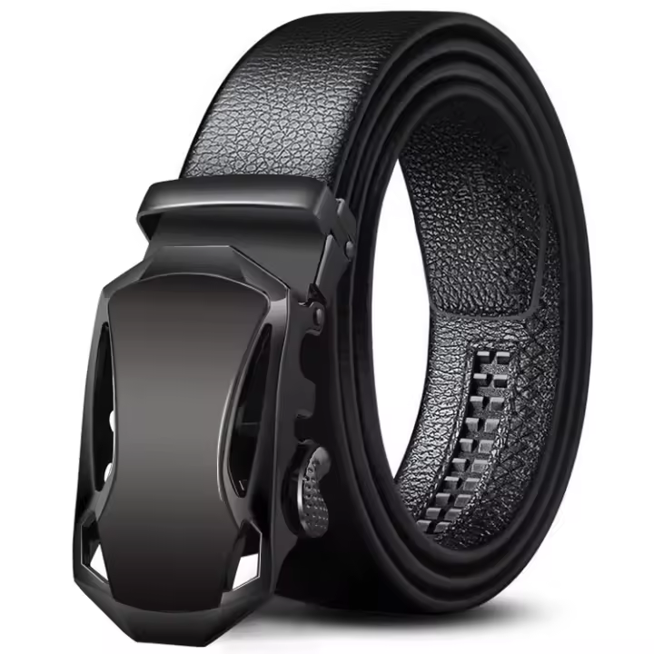 Cinturón de Cuero de Lujo para Hombres Hebilla Automática Diseño de Negocios de Moda - 1