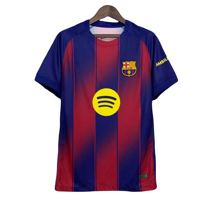 Personalizable Barcelona Edición para aficionados Camiseta de Fútbol 2025/26 Home Réplica Oficial - Adulto - Talla S-2XL