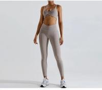Mallas de Yoga para mujer, Leggings deportivos de cintura alta, elásticos, sin costuras, para gimnasio - details 16