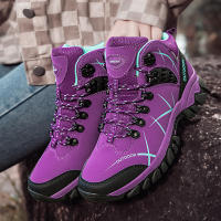 Zapatos de senderismo al aire libre para mujer, botines antideslizantes, zapatillas de escalada de montaña, calzado para acampar y escalar - details 11