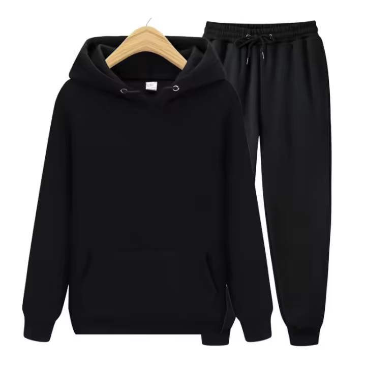 Sudadera con Capucha de Lana para Hombres Color Sólido, Ropa Deportiva para Primavera y Otoño, 220G - 1