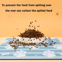 Alfombrilla antideslizante para alimentación de mascotas, tapete absorbente a prueba de fugas para comida y cuenco de agua, fácil de limpiar, 1 unidad - details 2