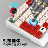 Teclado mecánico K98, eje azul, eje rojo, moldeo por inyección de dos colores con cable, periféricos de juego de teclas de sublimación térmica - details 10