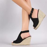 Sandalias de tacón de cuña para mujer, zapatos de verano - details 1