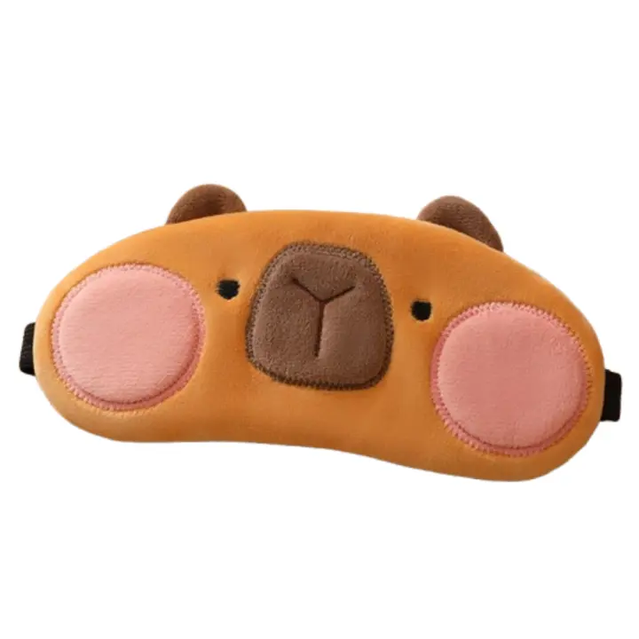 Máscara de ojos Kapybara de dibujos animados ligera, máscara de ojos Kapybara de dibujos animados Kawaii, plegable, transpirable, accesorios para dormir - 1