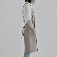 Delantal impermeable de estilo japonés coreano para uso doméstico con bolsillos, delantal de cocina de Color sólido, delantal sin mangas ajustable Simple para adultos - details 9