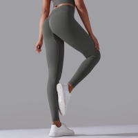 Hamidou-pantalones de Yoga sin costuras para mujer, ropa deportiva de Fitness, Leggings de cintura alta, pantalones de ejercicio para correr, 11 colores - details 40