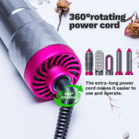 Peine de aire caliente multifuncional 5 en 1, peine de peinado en rollo recto, rizador, peine de peinado de doble propósito, secador de pelo eléctrico - details 3
