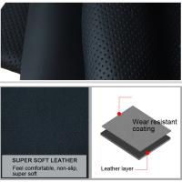 Fundas para volante de coche trenzadas DIY 38cm fundas de coche de cuero Artificial suave con aguja e hilo accesorios para automóviles - details 4