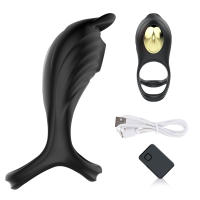Anillo vibrador para pene para hombre, estimulador de clítoris, masaje del punto G, juguete sexual con Control remoto, 5 modos - details 10