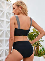 Bañador Sexy de una pieza para mujer, traje de baño de realce, ropa de playa con cuello Halter, Monokini, Bikini de playa 2023 - details 2