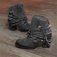 Botas martin de otoño e invierno para mujer, zapatos de tacón alto, botas cortas de estilo vintage para mujer - details 1
