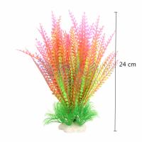 Plantas acuáticas de interior, decoración de plástico para acuario, accesorios para pecera, 1 unidad - details 0