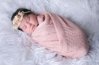 2023 Almohada y envoltura de tela de punto para recién nacidos, accesorios para fotografía de bebés - details 2
