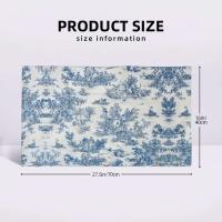 Toile De Jouy Toalla Algodón Francés Azul Marino Baño Ducha Deportes Yoga Toallas - details 108