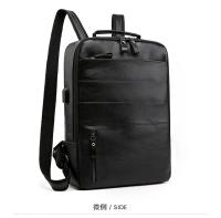 Mochilas de negocios impermeables para hombre, bolso para portátil de cuero PU, gran capacidad, carga USB, bolsa de viaje a la moda - details 14