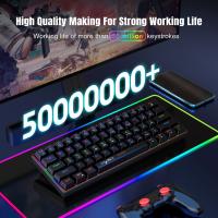 Teclado Mecánico RGB con Retroiluminación 68 Teclas, Intercambiable, Azul, Para PC, Laptop, Oficina - details 21