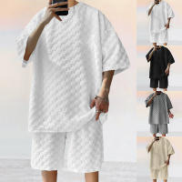 Conjunto Casual de Moda Verano 2025 para Hombres Camiseta con Manga Corta, Pantalones Cortos, Talla Grande - details 5
