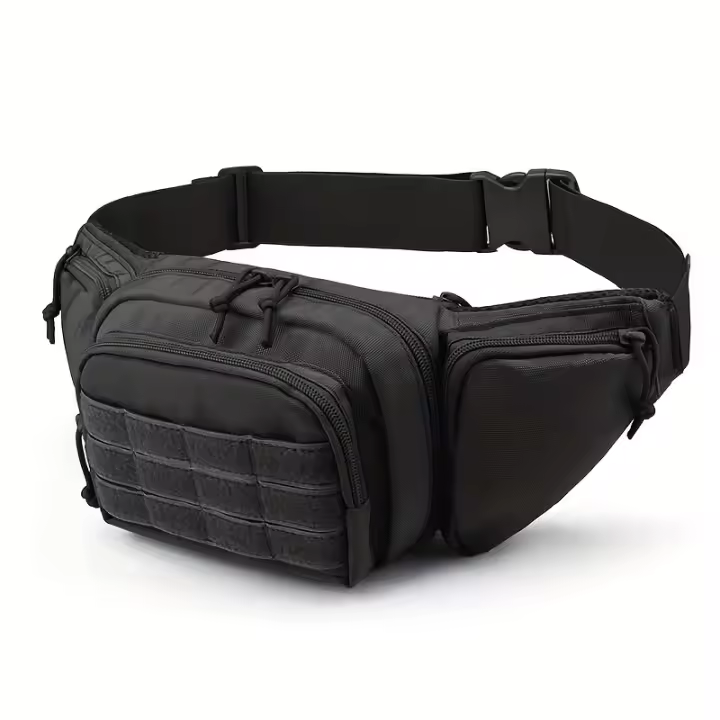 Riñonera multifunción de nailon para hombre, bolsa de cintura deportiva ligera y duradera para correr, ciclismo y montañismo - 1