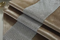 Corredor de Mesa de Terciopelo Plateado Moderno ANUMEI Cubierta de Mesa Gris Negro Decorativo Material Poliéster Hecho en China - details 4